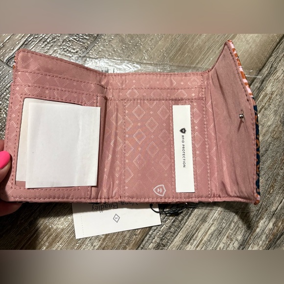Vera Bradley Pink and Orange Quilted Wallet - Picture 4 of 5